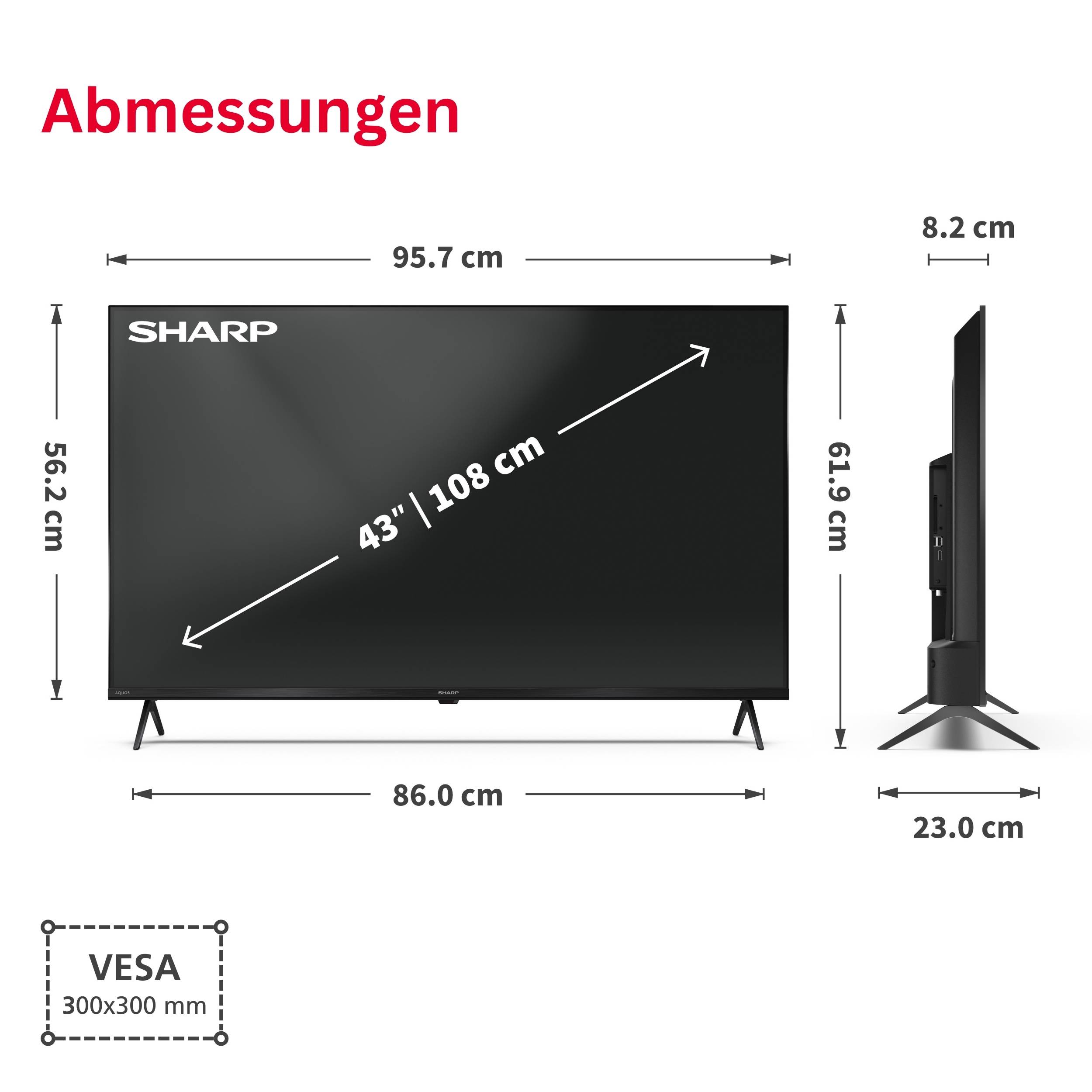 Sharp 43HM5745E QLED Fernseher 43 Zoll Smart TV by TiVo 4K UHD Fernseher mit HDR Dolby Vision (2026)-2