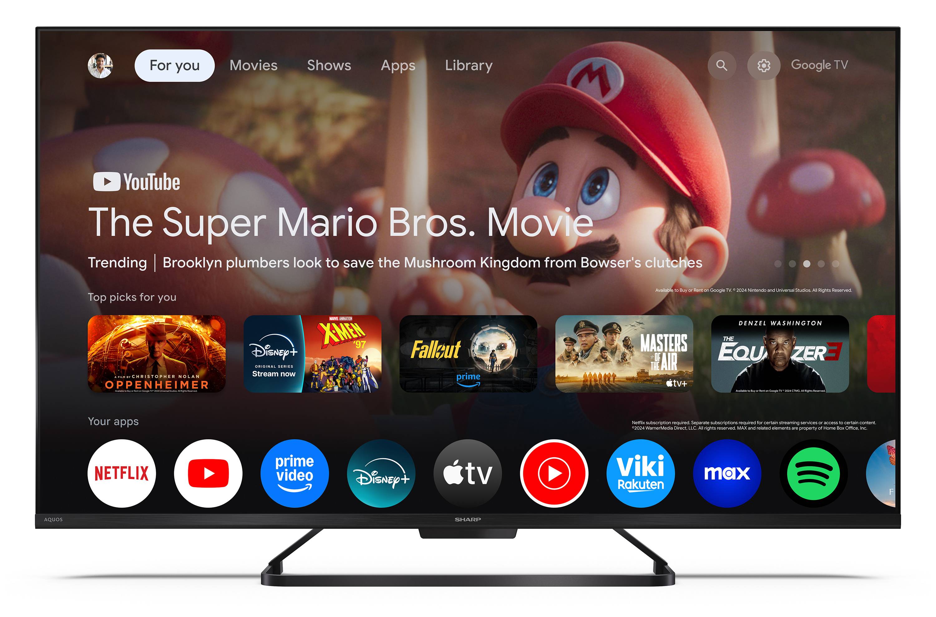 Sharp 43HR7765E QLED Fernseher 43 Zoll Google Smart TV HDR Dolby Vision 4K UHD 144Hz Gaming (2026)-1
