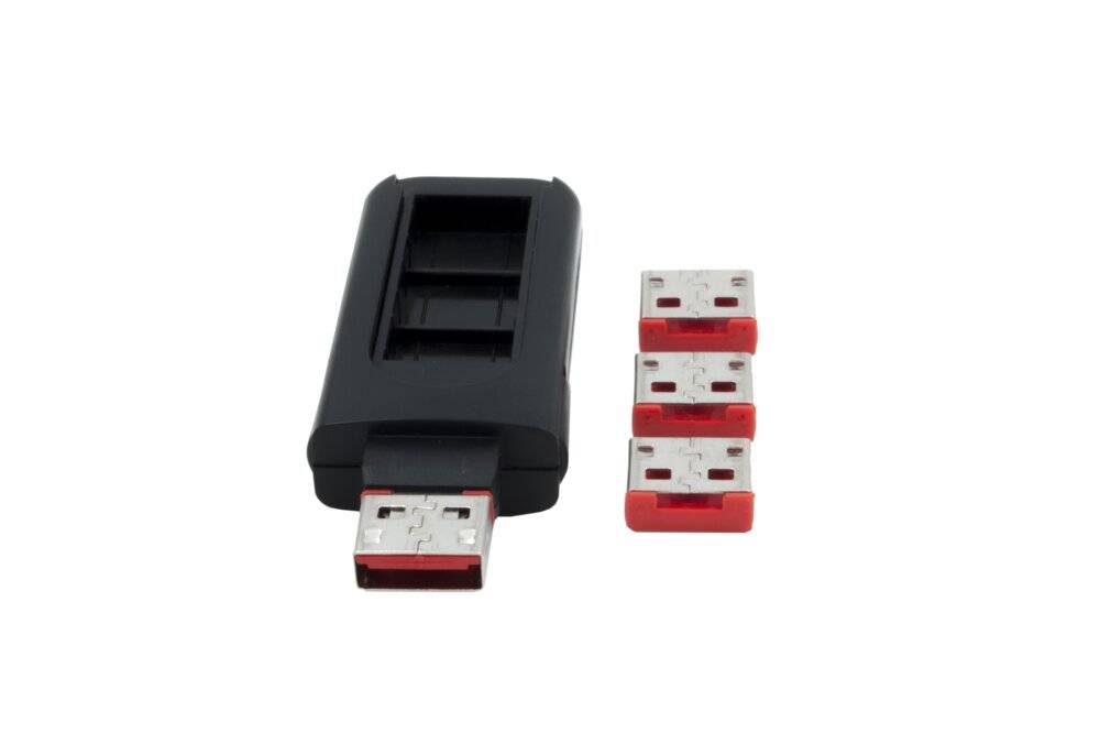 EXSYS EX-1114-R, 4x USB Schloss, 1x Schlüssel-6