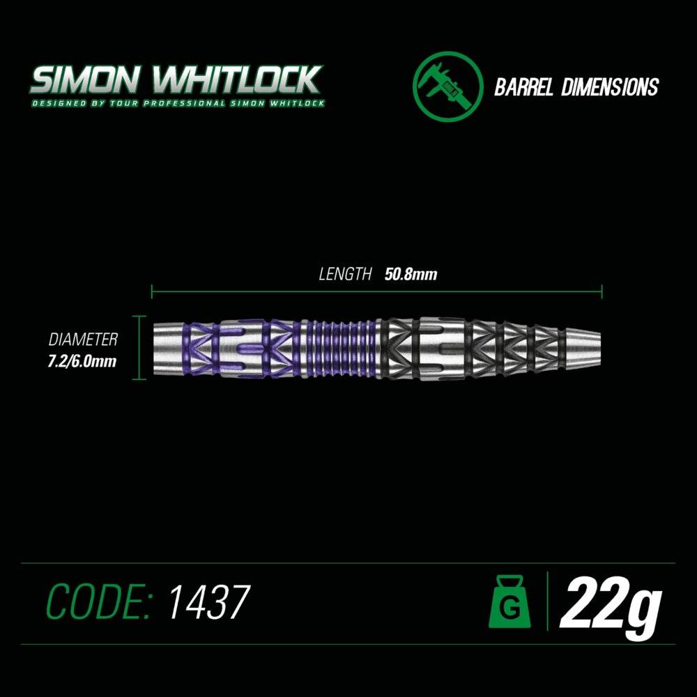 Winmau S.Whitlock Steeldart Spezial-Edition 1437 22 g oder 24 g-2