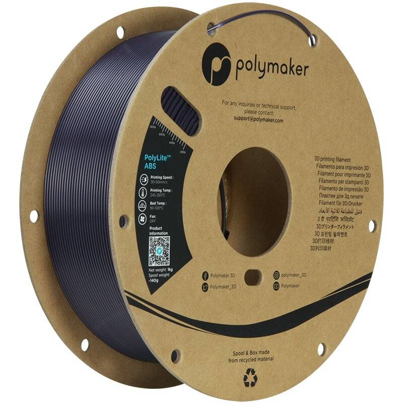 Symbolbild für Polymaker ABS 1.75mm DARK GREY 1kg
