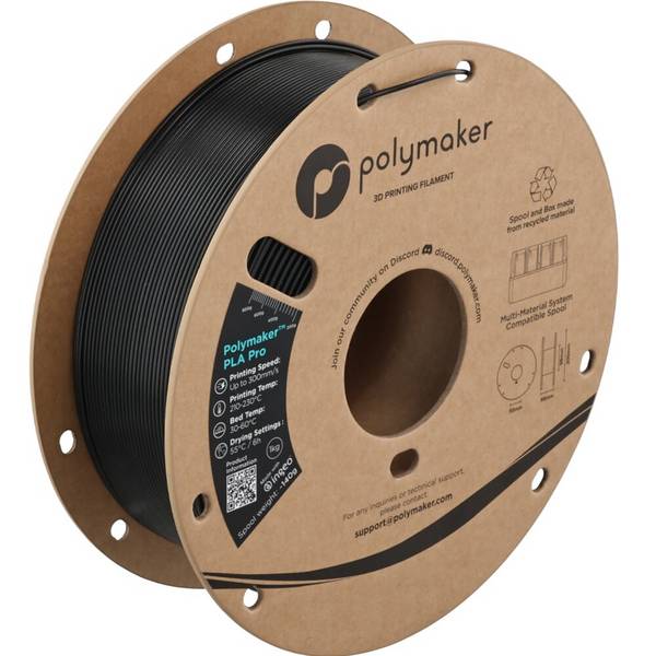 Polymaker PLA PRO 1.75mm HS TOUGH METAL BLACK 1kg