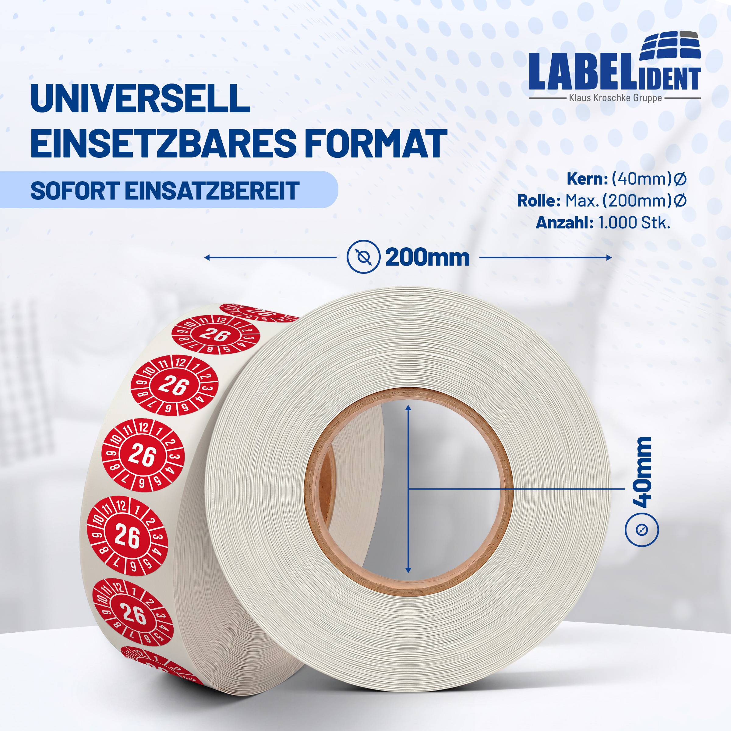 Labelident Prüfplaketten 2026, Monate - Jahreszahl, Ø 20 mm, 1.000 Etiketten-4