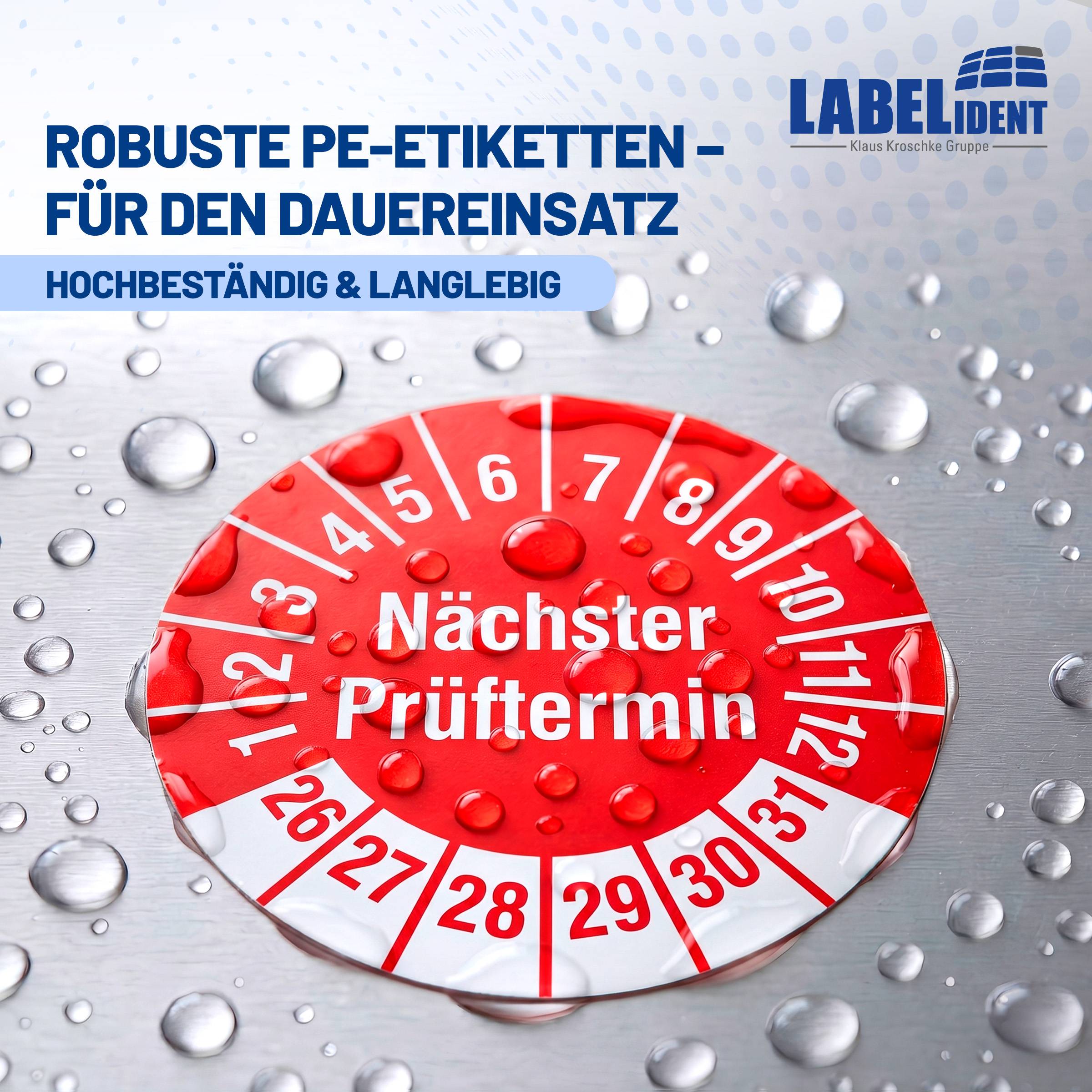Labelident Prüfplaketten Nächster Prüftermin, Ø 20 mm, 1.000 Etiketten-2