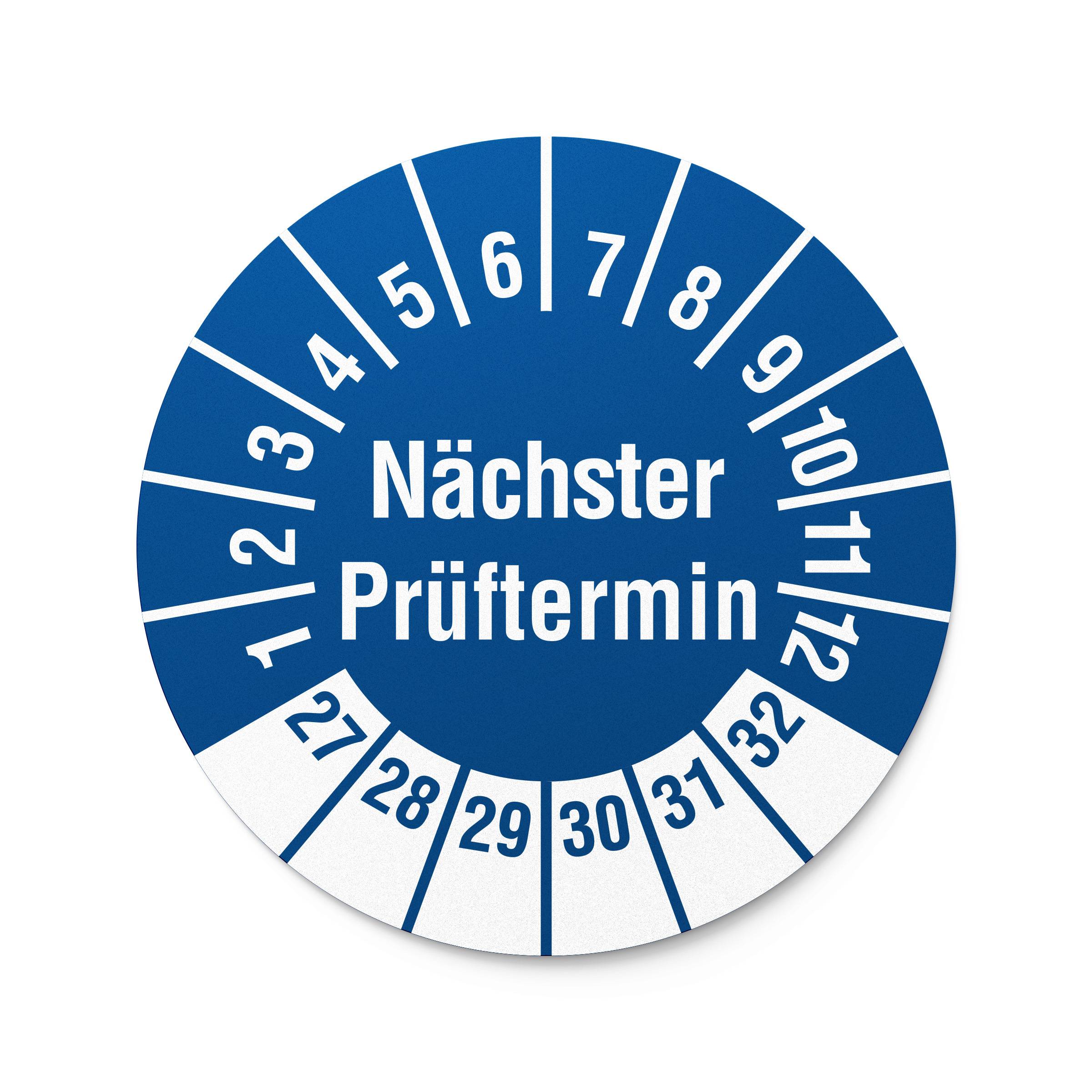 Labelident Prüfplaketten Nächster Prüftermin, Ø 30 mm, 1.000 Etiketten-1