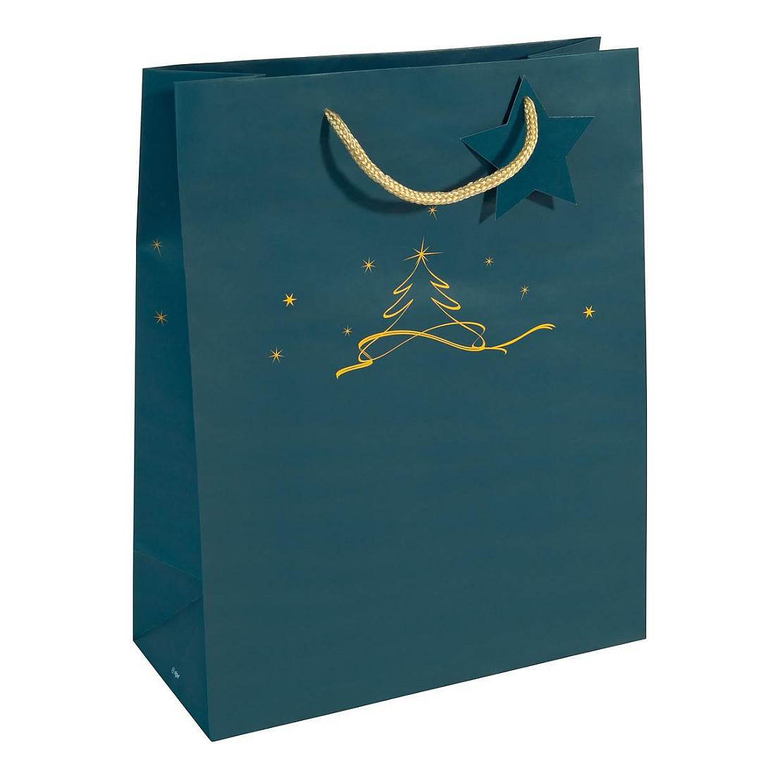 Sigel GT034, Geschenkverpackungstasche, Blau, Abbildung, Papier, Weihnachten, Matt