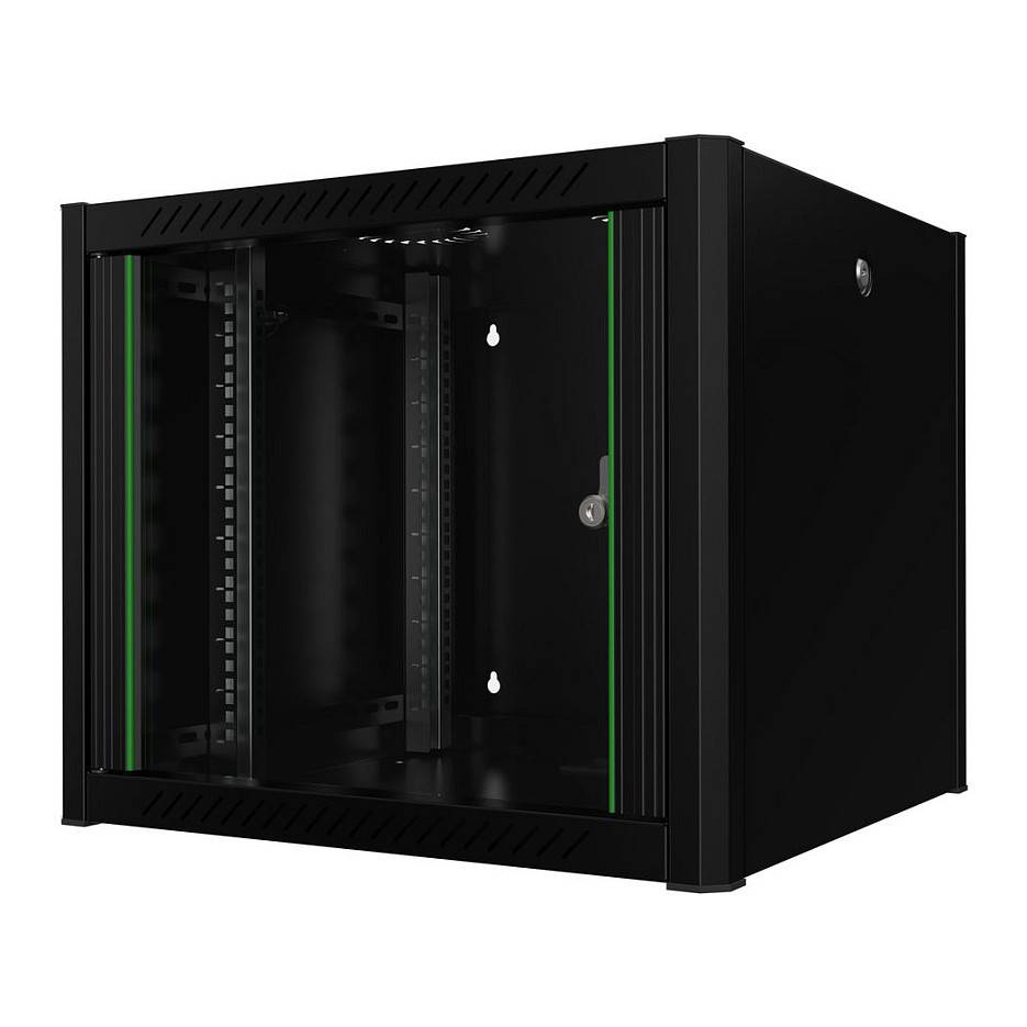 Lanview RWP09U56BL, Wandmontiertes Regal, 9U, 21,6 kg, Schwarz-0
