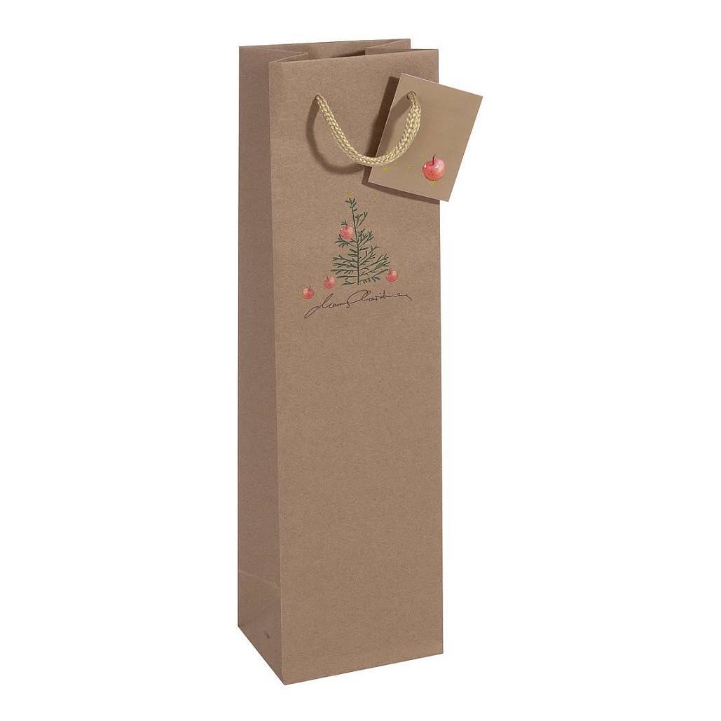 Sigel GT042, Geschenkverpackungstasche, Braun, Abbildung, Papier, Weihnachten, 157 g/m²