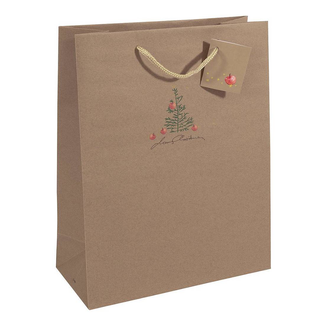 Sigel GT040, Geschenkverpackungstasche, Braun, Abbildung, Papier, Weihnachten, 157 g/m²-0