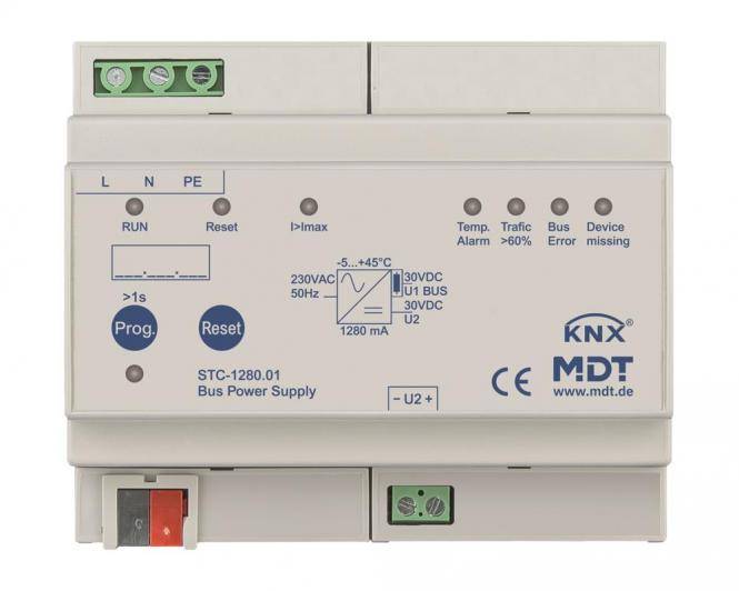 MDT technologies Spannungsversorgung STC-1280.01 8TE REG 1280mA Diagnosefunk.-0