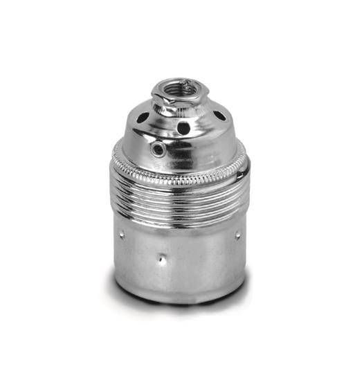 VOSS Metall Fassung E27 messingf. 102803 Glattmantel Gewinde M10X1-0