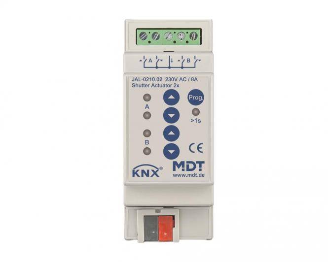 MDT technologies Jalousieaktor JAL-0210.02 2fach 2TE REG 10A 230VAC-0