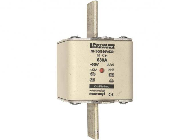 Mersen 1B389.000000 NH3 630A gG 500V NH-Sicherung sfü spannungsführend-0