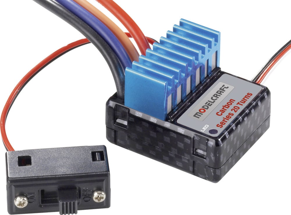 Automodell Brushed Fahrtregler Modelcraft CarbonSerie Belastbarkeit