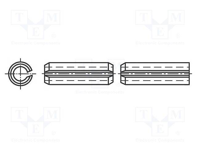 BN 337 Edelstahl Ø: 3mm L: 16mm DIN 1481 Spannstift-0