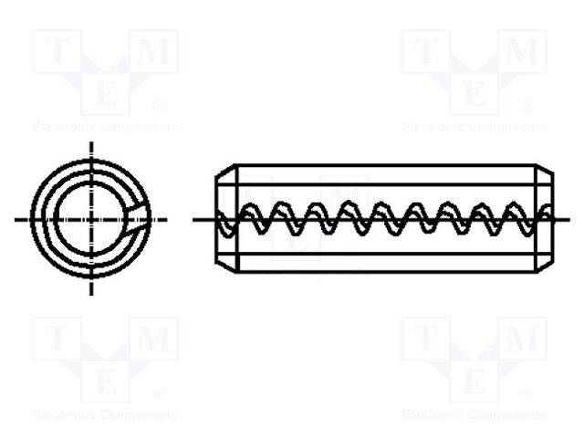 Federstahl Ø: 2mm L: 5mm Spannstift BN 879-0