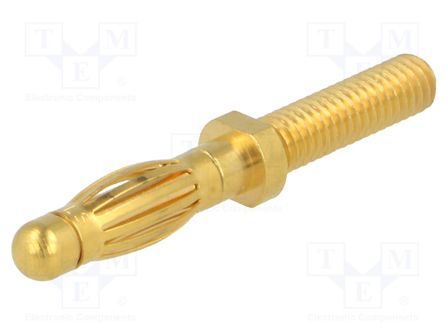 Steckverbinder: 4mm Bananen nicht isoliert 60VDC 32A Stecker-0