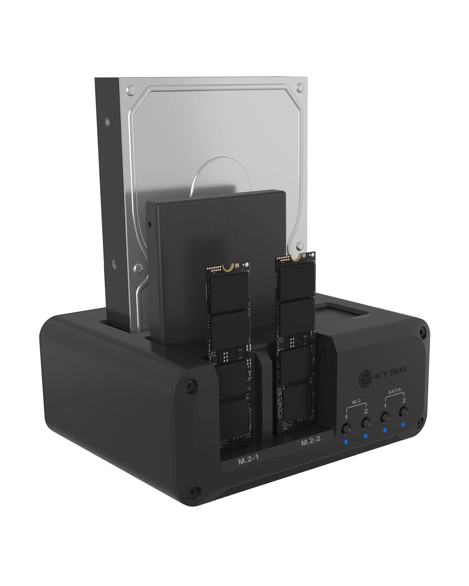 4-Bay Gehäuse für 2x M.2 NVMe und 2x...-0