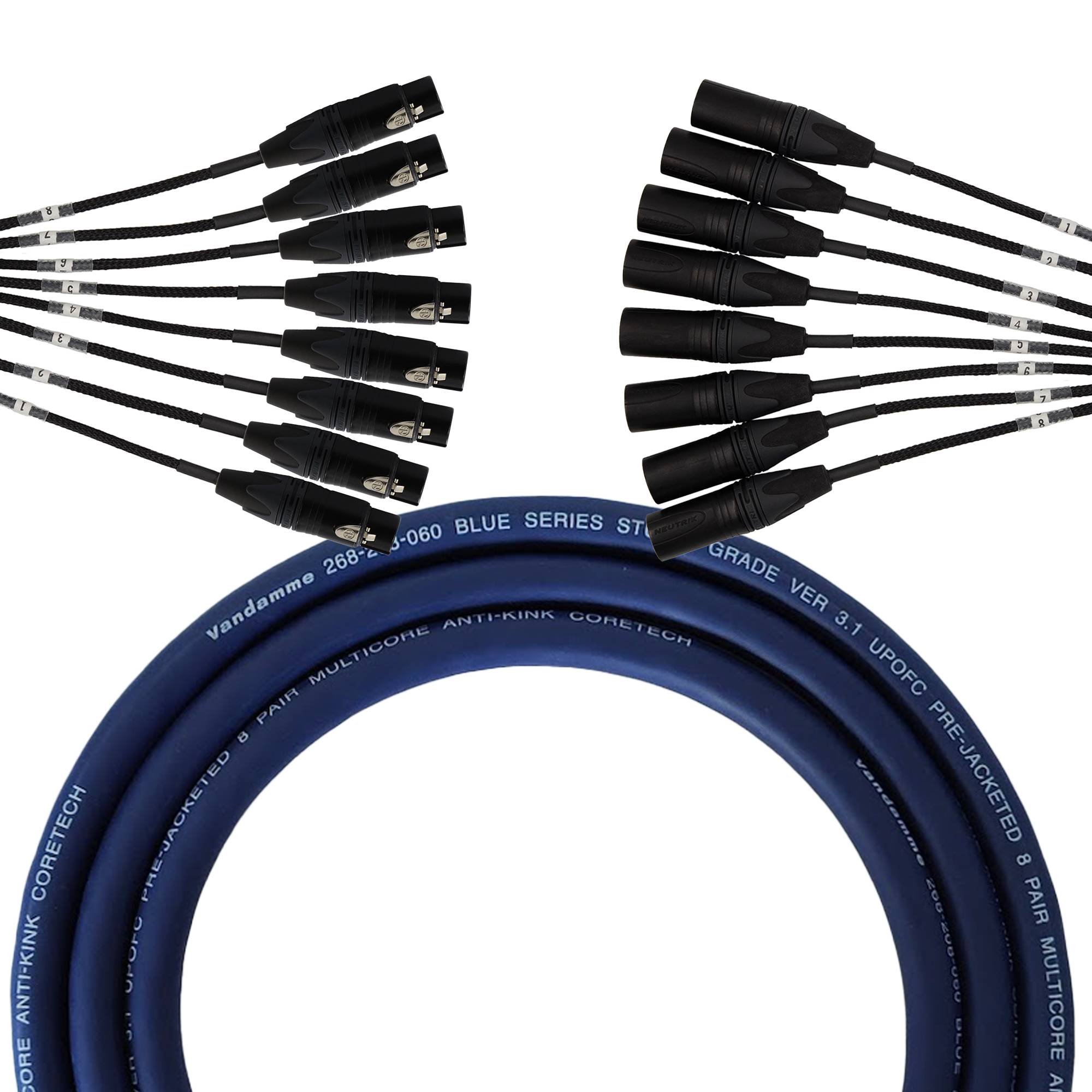 Van Damme BS Multicore 8Pair XLR gold | 2m / 0,55m Tails-0