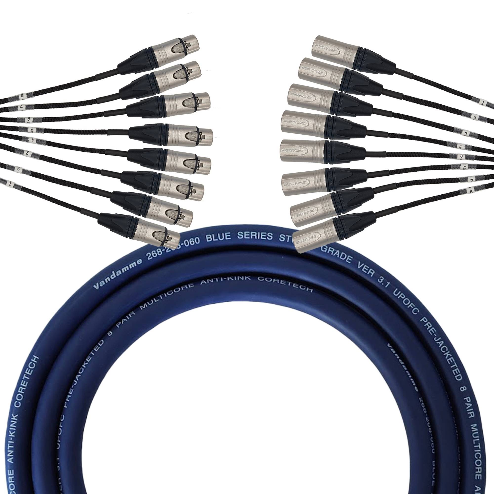 Van Damme BS Multicore 8Pair XLR | 3m / 0,55m Tails-0