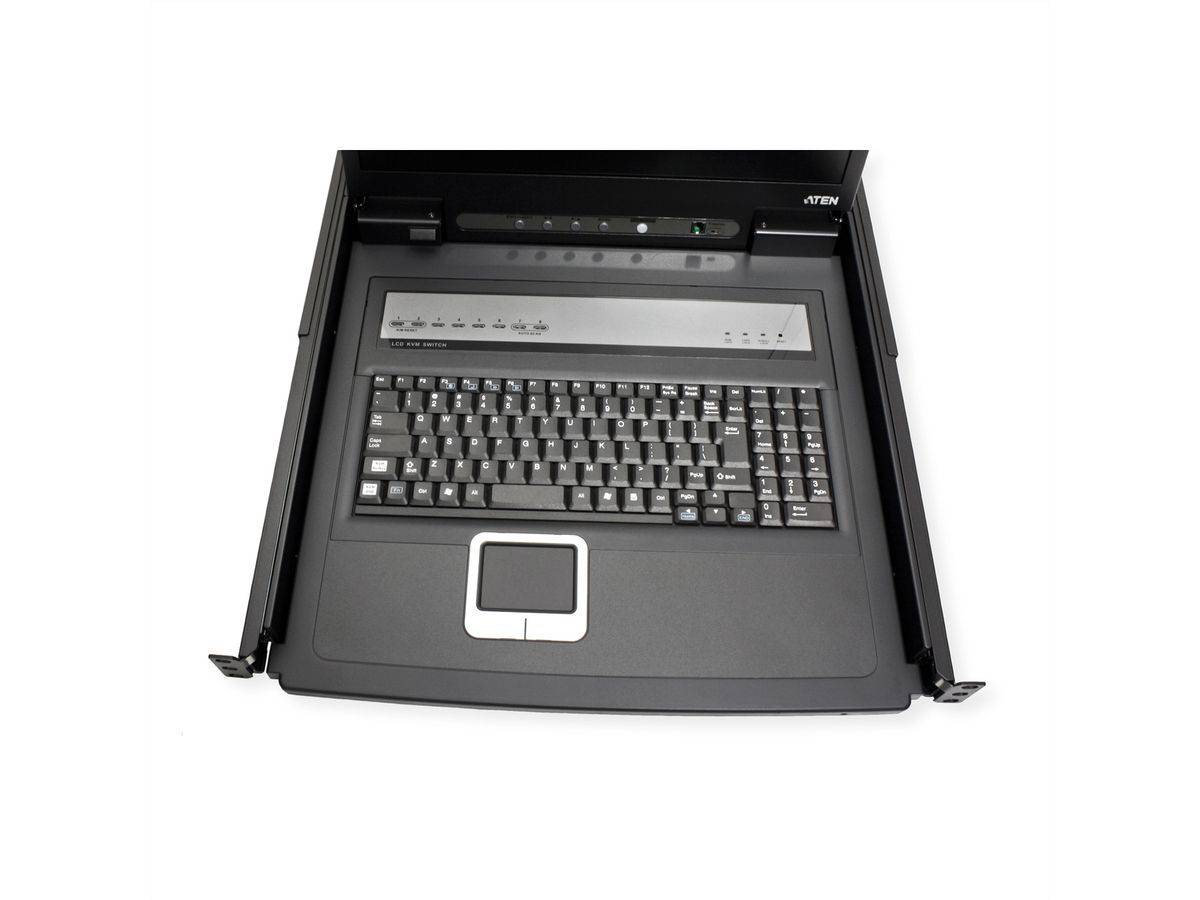 Aten CL1308N KVM-Switch, 48cm TFT, VGA, PS/2-USB, 8 Port, US-Layout-0