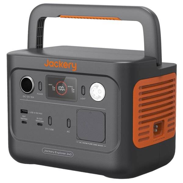 Jackery Explorer 240 v2, AC, Solar, 256 Wh, 300 W, 300 W, DC 12, AC 230, USB A 5, 240 V-0
