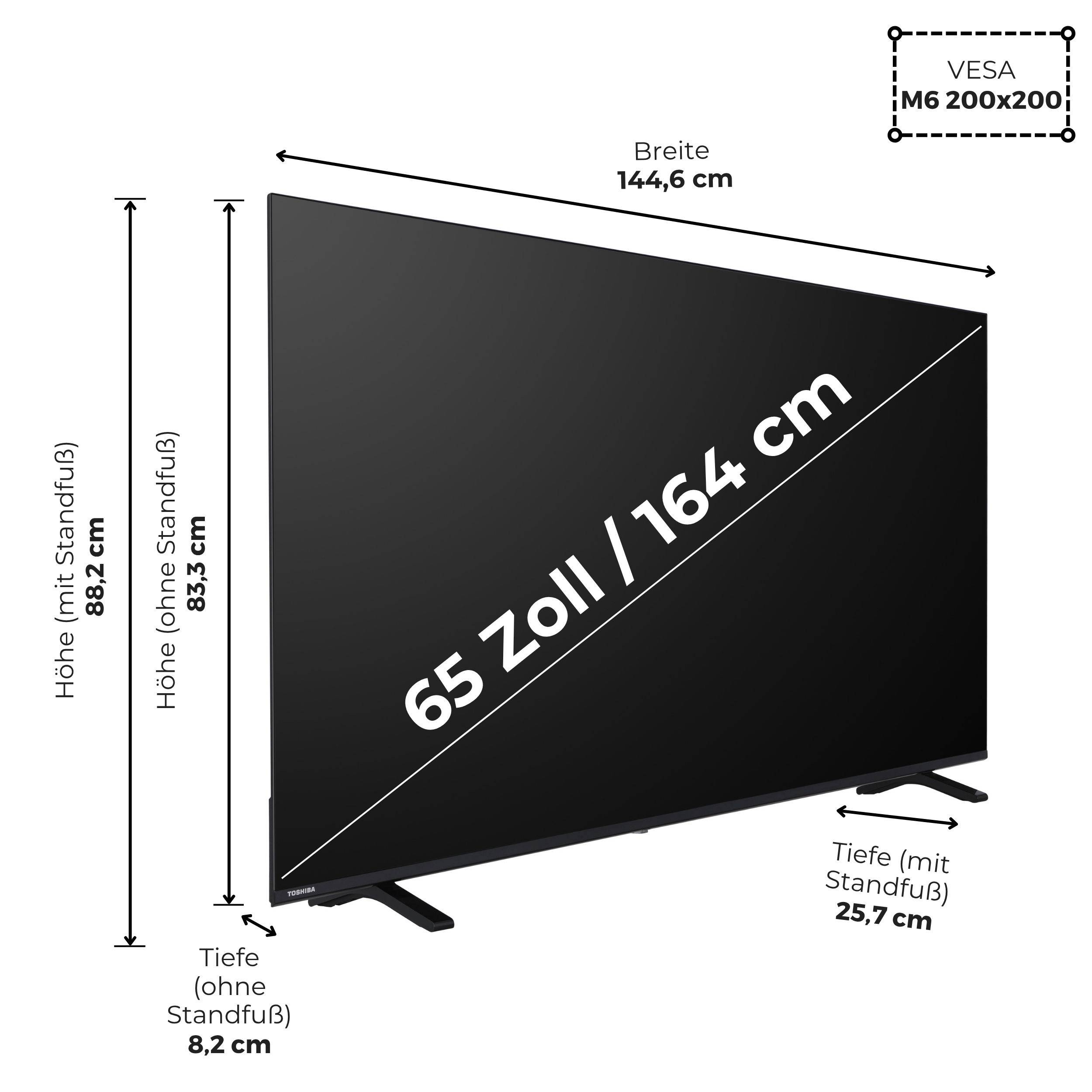 Toshiba 65QF2663DAZ QLED Fire TV 65 Zoll Fernseher 4K UHD Smart TV Dolby Vision HDR Alexa (2026)-2
