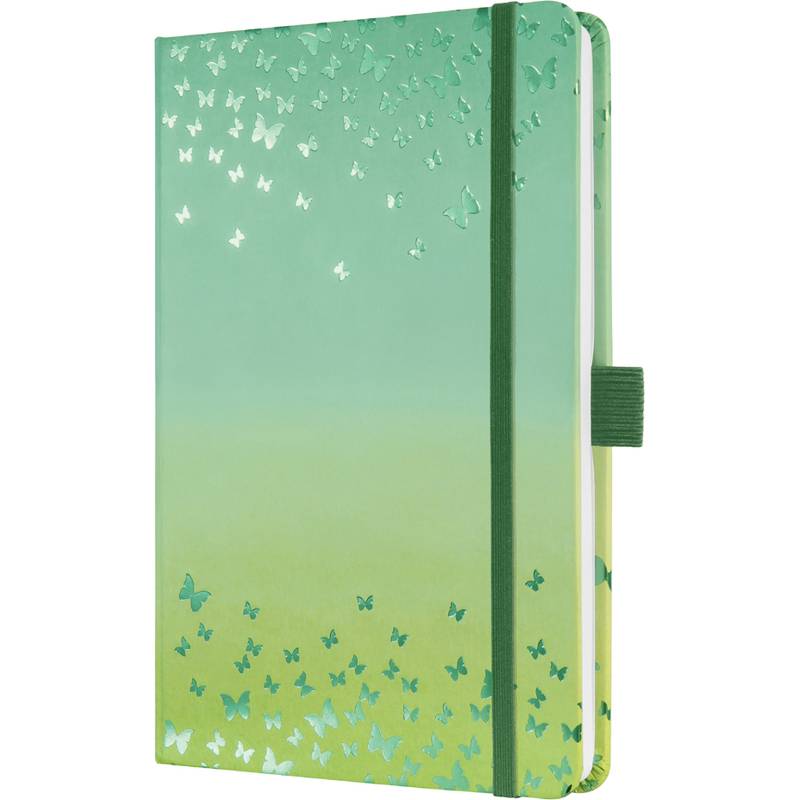 sigel Notizbuch Jolie Beauty "Butterfly Confetti Lime", A5-0
