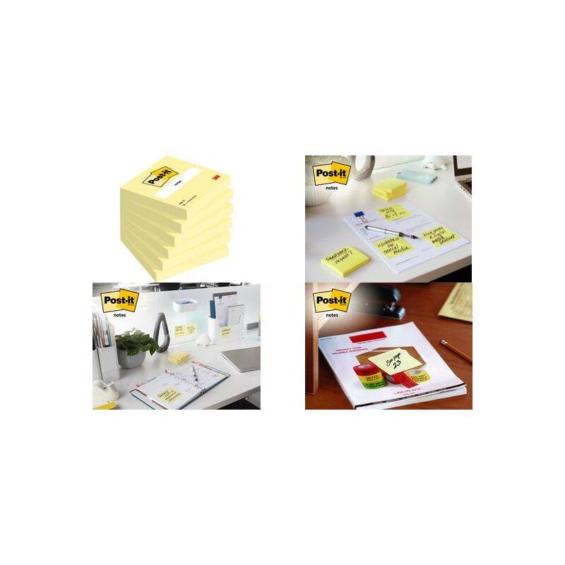 Post-it Haftnotizen notes, 76 x 76 mm, foliert, gelb-0