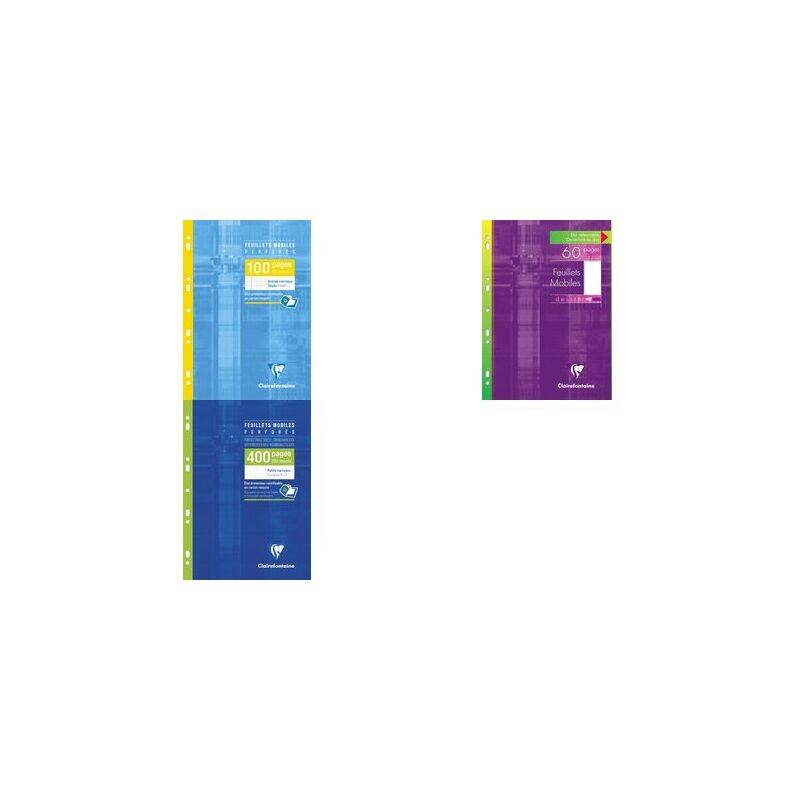 Clairefontaine Feuillets mobiles, A4, quadrillé 5x5 + marge