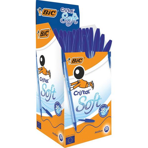 BIC Kugelschreiber Cristal Soft, Strichfarbe: blau (5103498)
