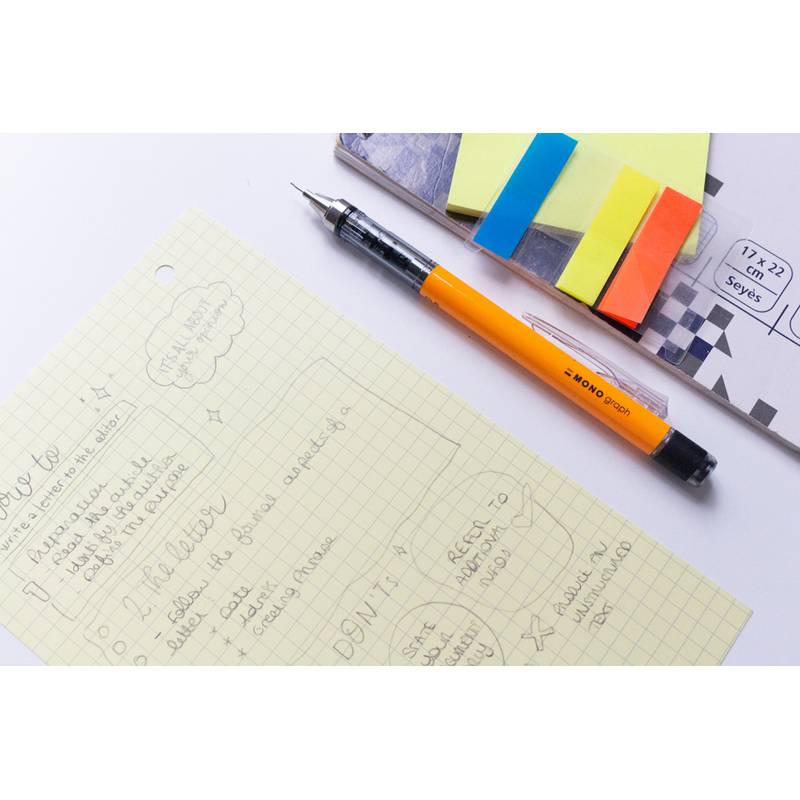 Tombow Druckbleistift "MONO graph", 0,7 mm, neonorange-0
