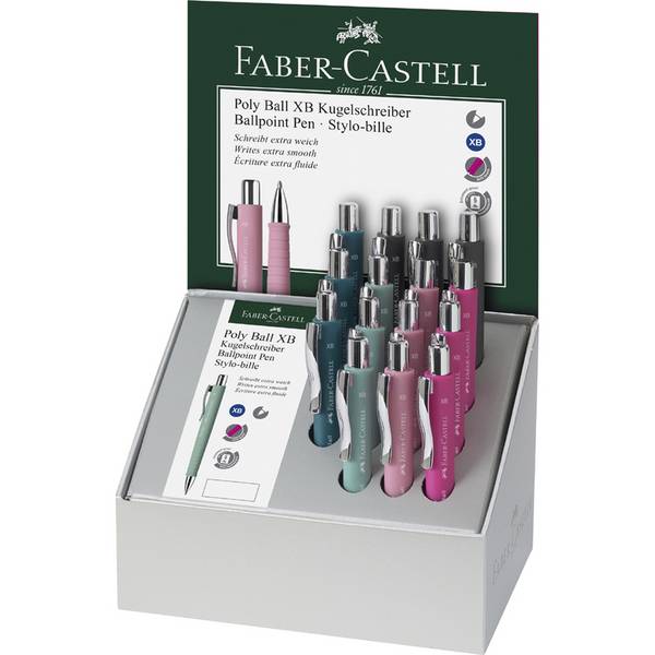 FABER-CASTELL Druckkugelschreiber POLY BALL XB, Display