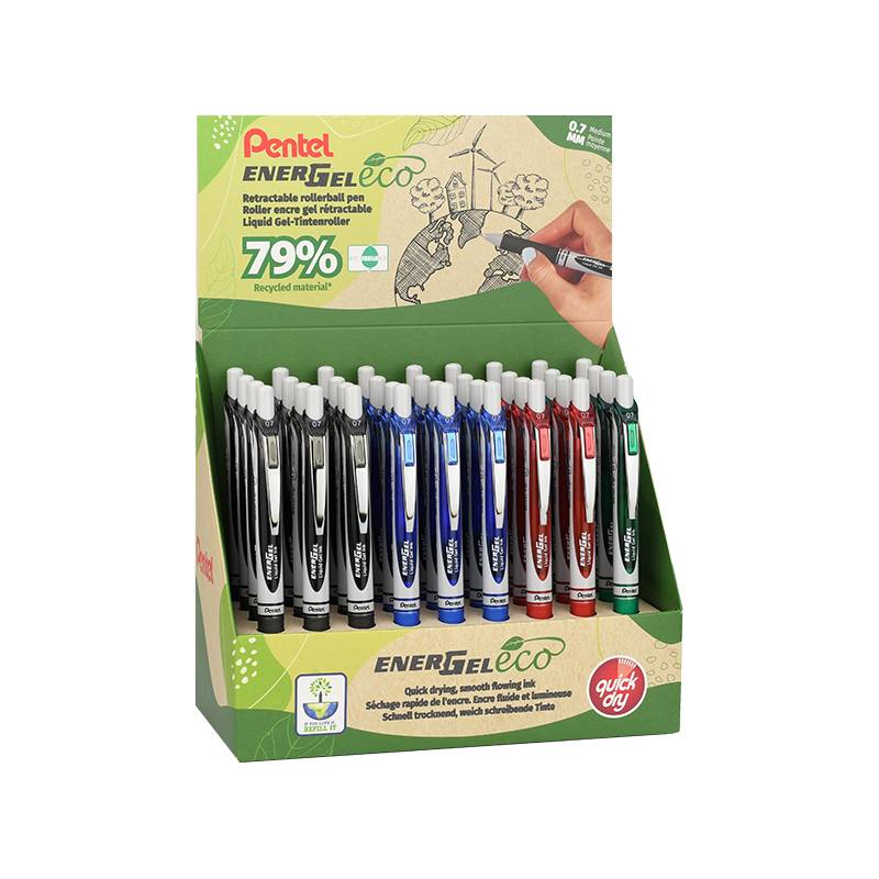 Pentel Liquid Gel-Tintenroller Energel BL77 Eco, Display-0