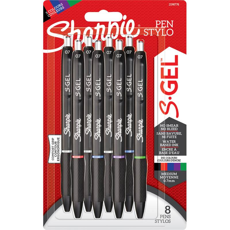 Sharpie Gelschreiber S-GEL, 0,7 mm, sortiert, 8er Blister-0