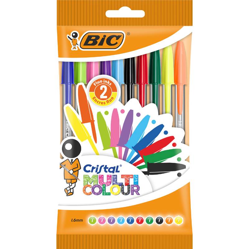 BIC Kugelschreiber Cristal Large Multicolor, 10er Beutel-0