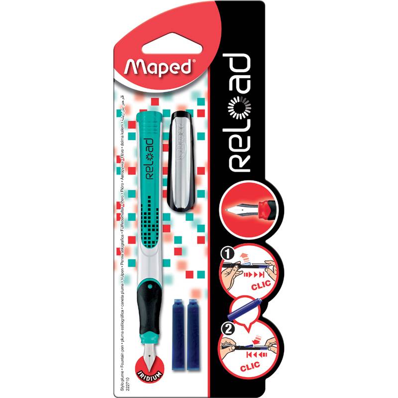 Maped Füllhalter Reload, farbig sortiert, Federbreite: M-0