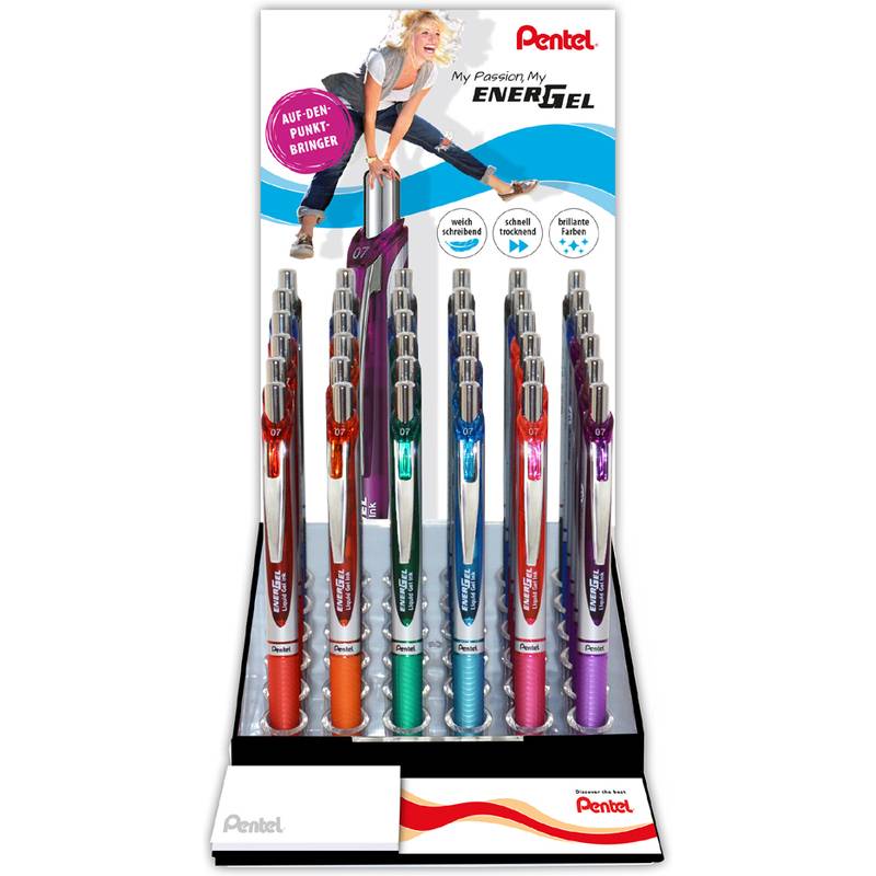 Pentel Liquid Gel-Tintenroller Energel BL77, im 36er-Display-0