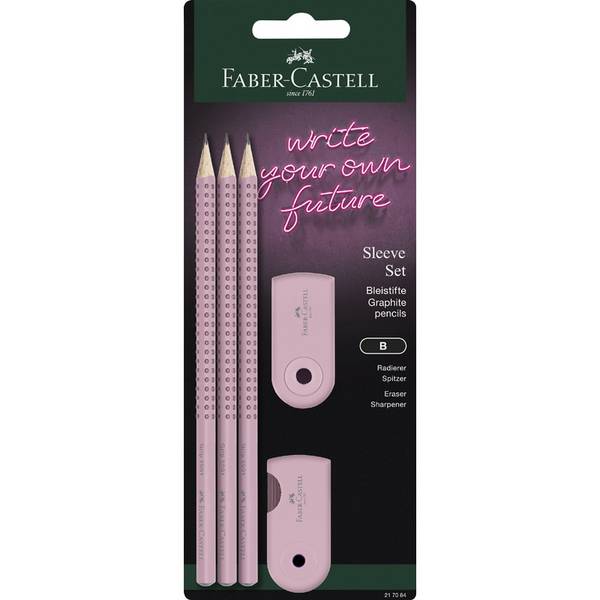 FABER-CASTELL 217084, B, Rose, Dreieckig, Sichtverpackung, 3 Stück(e), Deutschland
