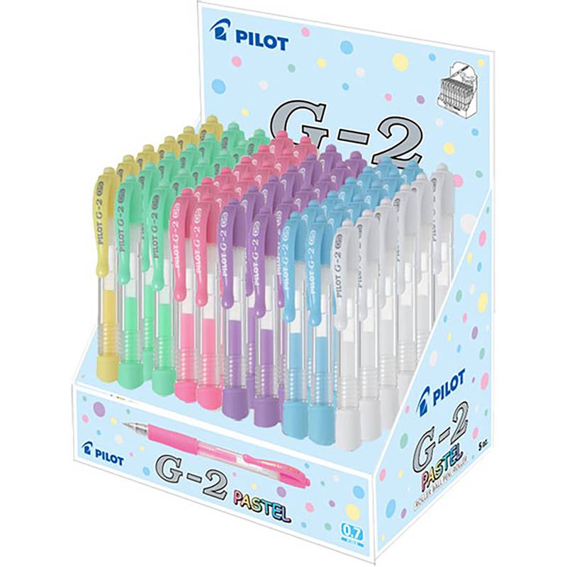 PILOT Gelschreiber G2 07 PASTELL, 60er Display-0