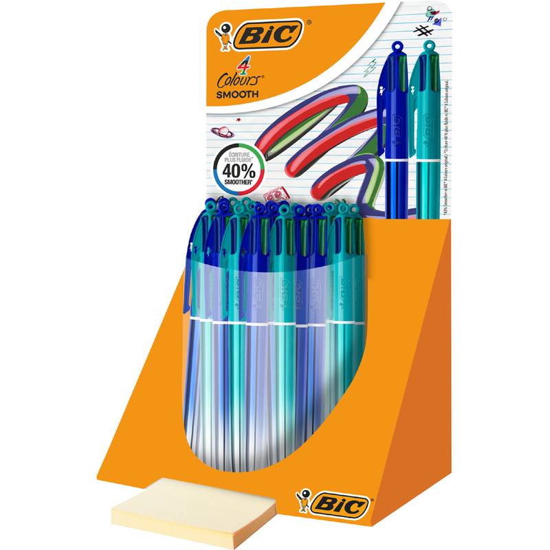 BIC Druckkugelschreiber 4 Colours Smooth Gradient, Display-0