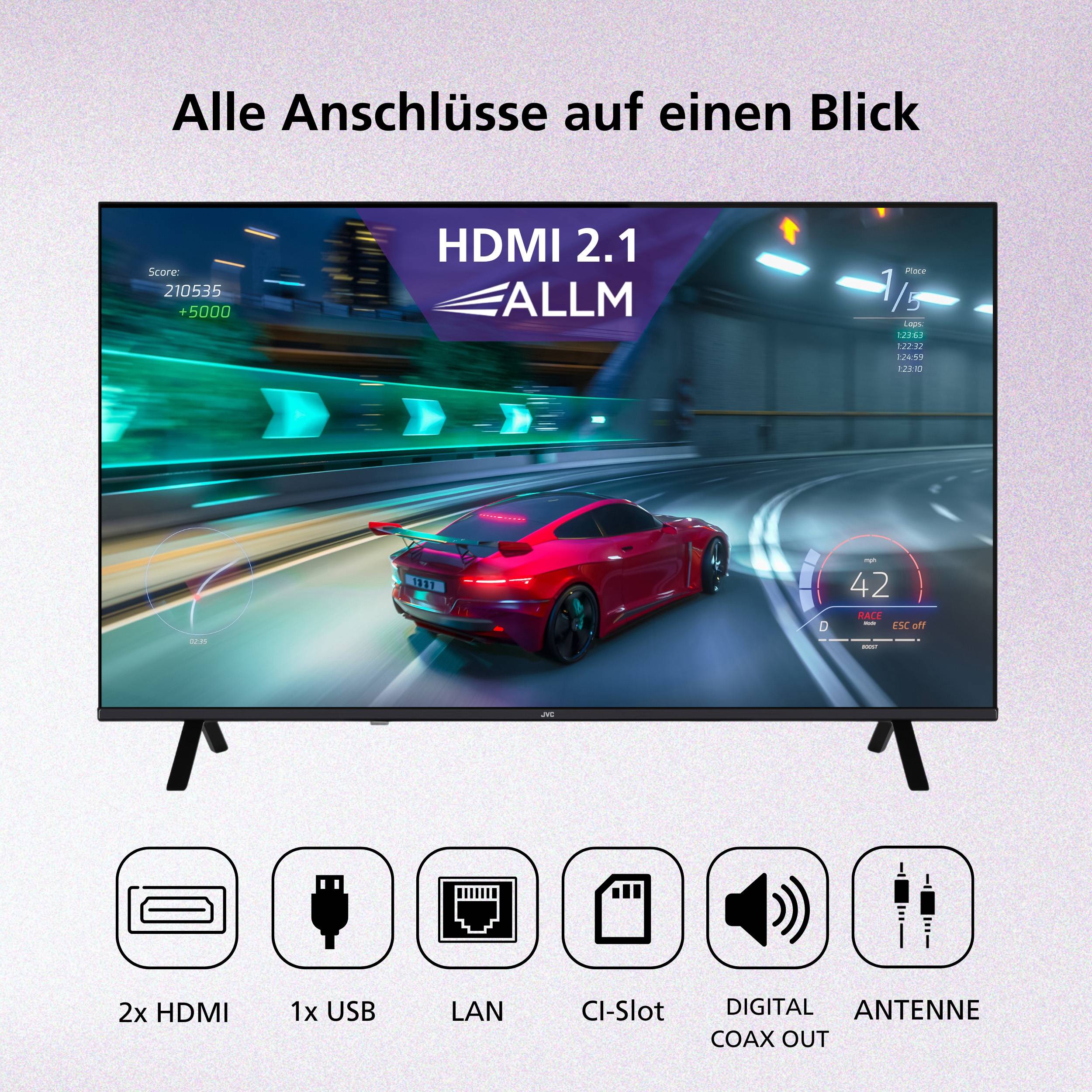 JVC LT-65VUQ3655 QLED Fernseher 65 Zoll Smart TV 4K UHD Dolby Vision HDR und Dolby Atmos (2026)-3