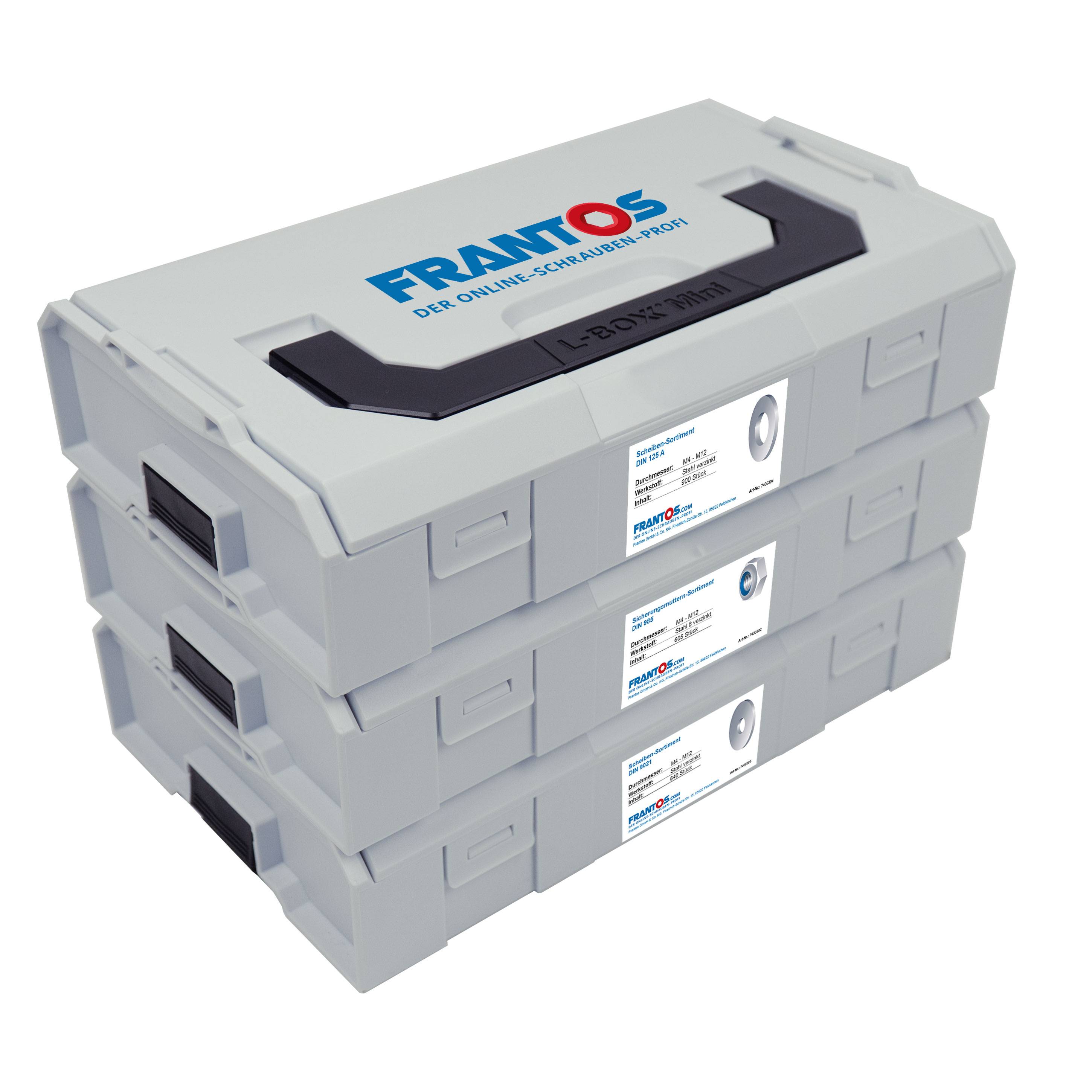 FRANTOS L-BOXX Mini - ohne Inhalt, Sortierbox für Schrauben und Kleinteile I Schraubenaufbewahrung Montagekoffer-4