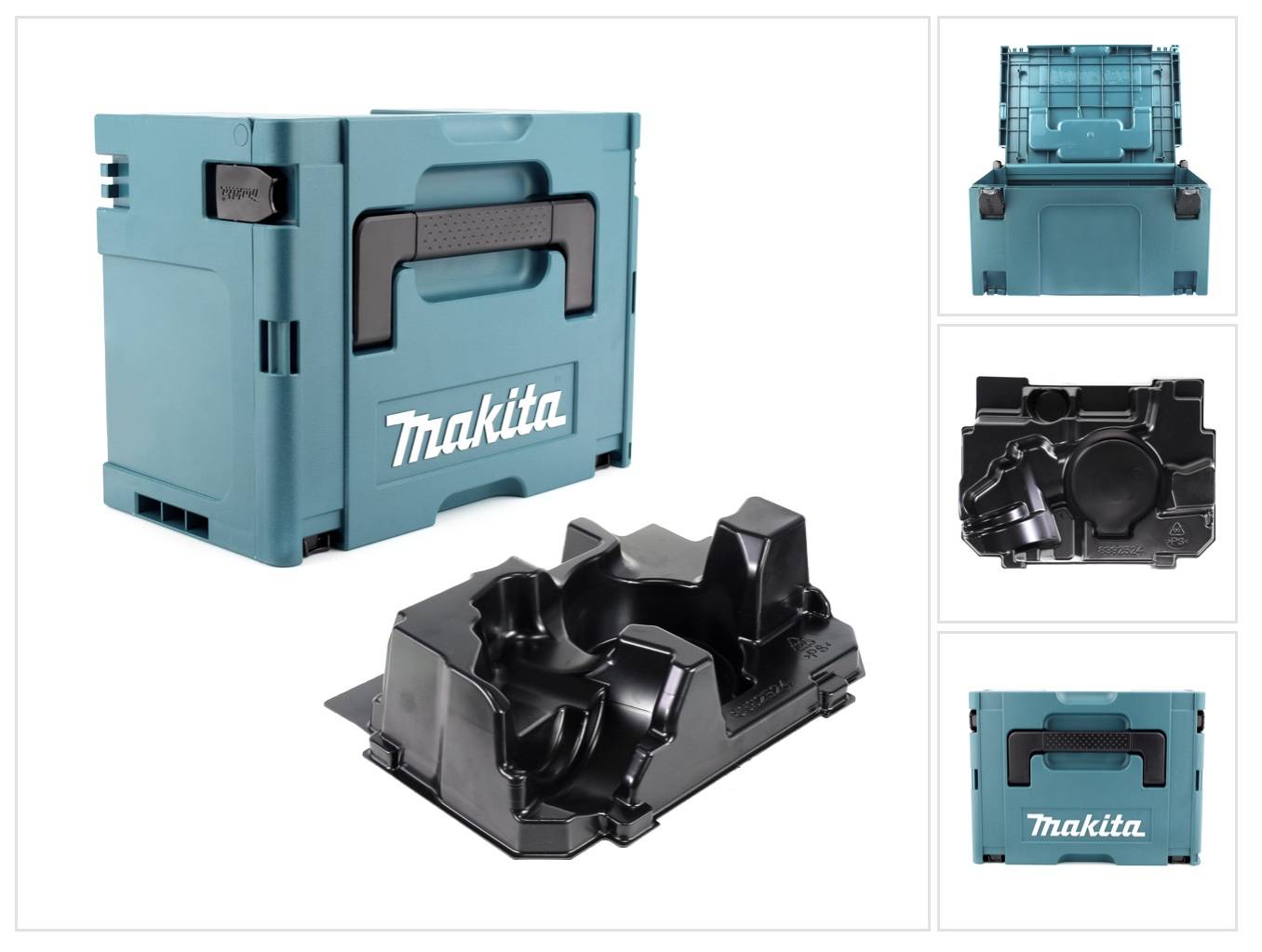 Makita MAKPAC 3 Kunststoffkoffer ( 821551-8 ) + Einlage für Winkelschleifer DGA 511 513 517 ( 839252-4 )-0