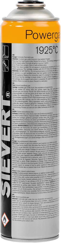 SIEVERT Schraubkartusche Powergas 336g