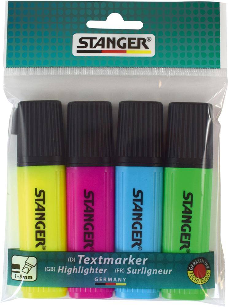 Textmarker 4er Set gelb/pink/blau/grün-0