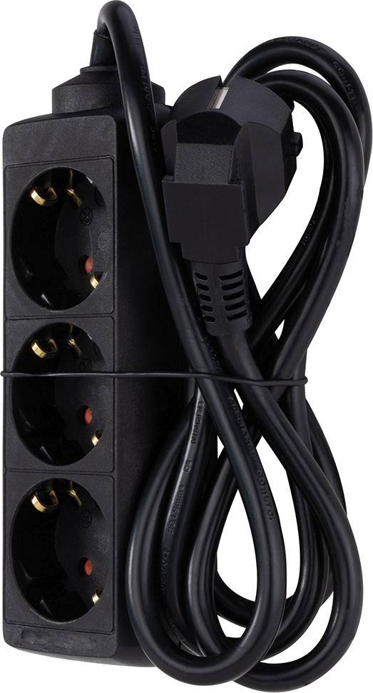 REV Tischsteckdose 3-fach 1,4m schwarz-1
