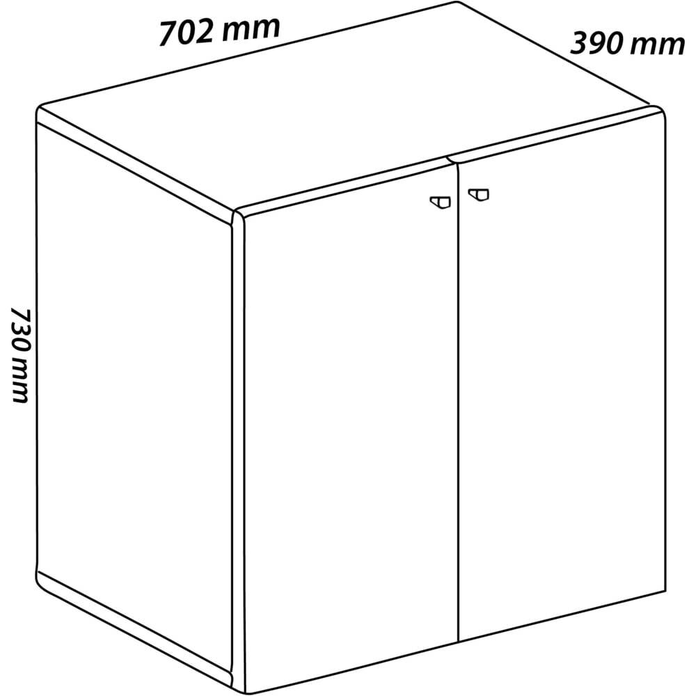VCM Büroschrank Lona L mit Drehtüren, grau-3