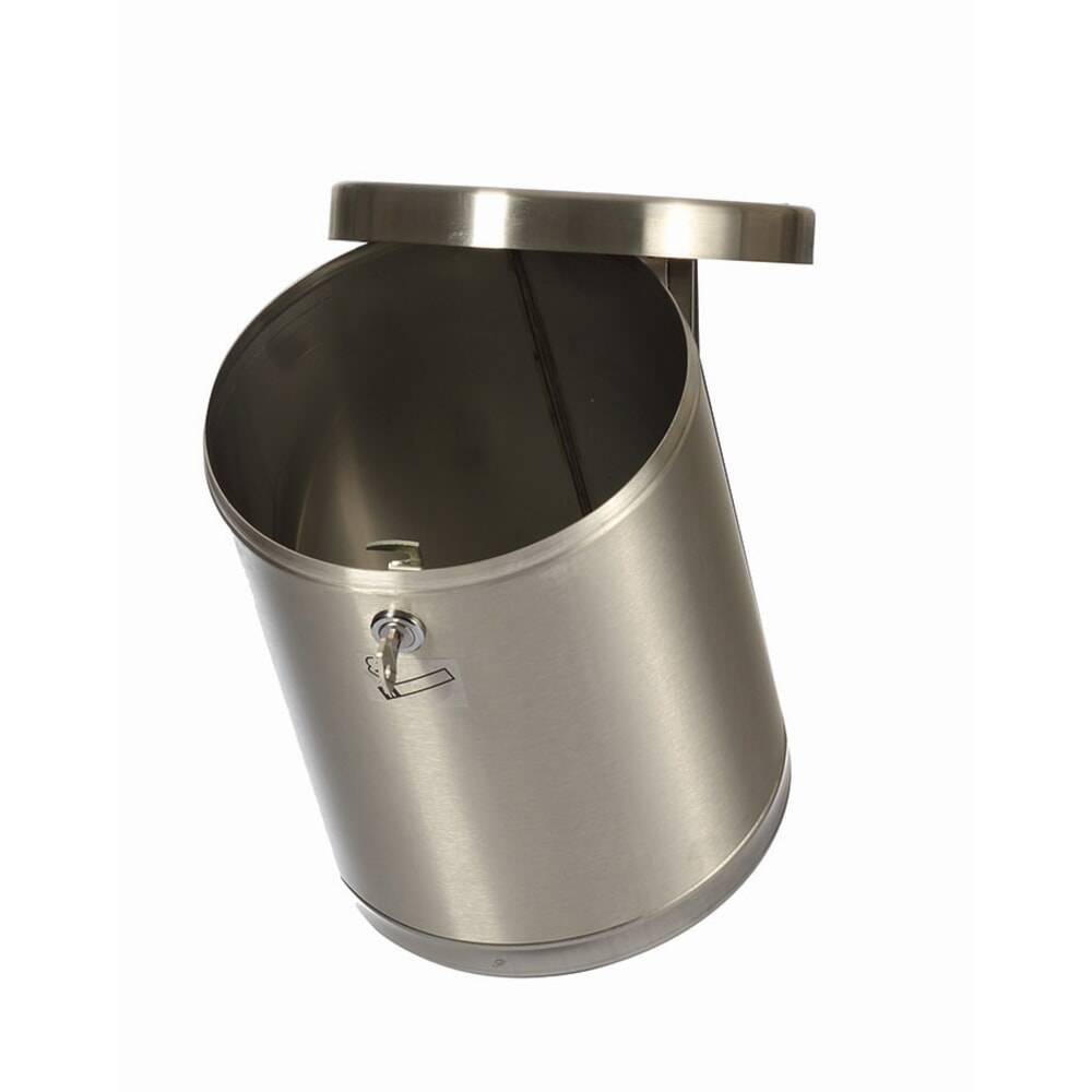 TKG Wandascher RONDO MAXI abschließbar Edelstahl-1