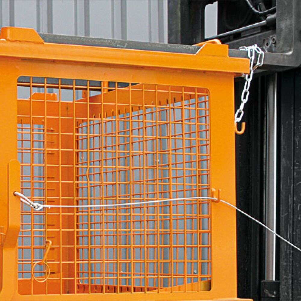 Eichinger® Gitter-Kippbehälter mit entriegelbarer Bodenklappe, 500 kg-1